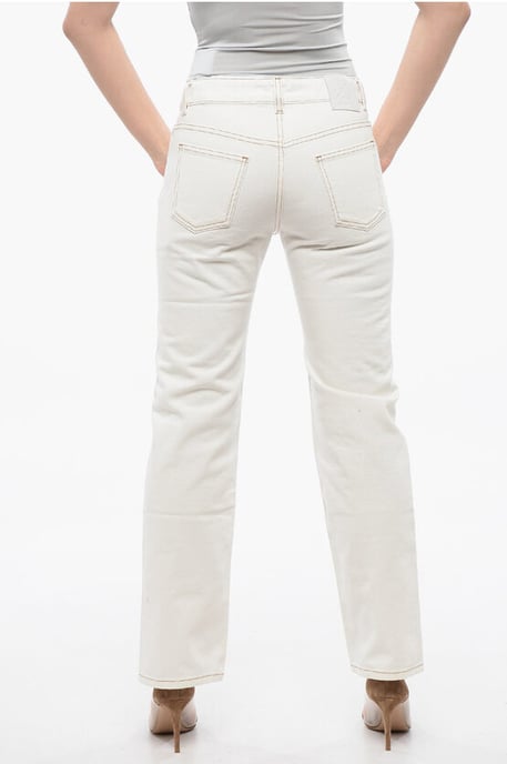 Synliga sömmar 90-tals passform vintagejeans med regular fit, 21 cm i vitt - Image 2
