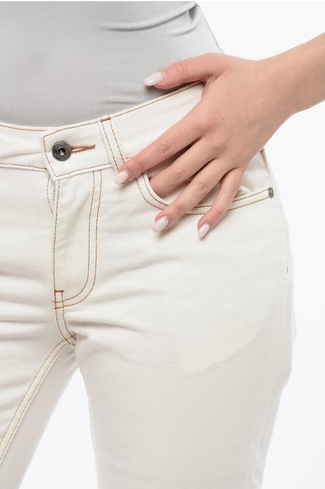 Synliga sömmar 90-tals passform vintagejeans med regular fit, 21 cm i vitt - Image 3