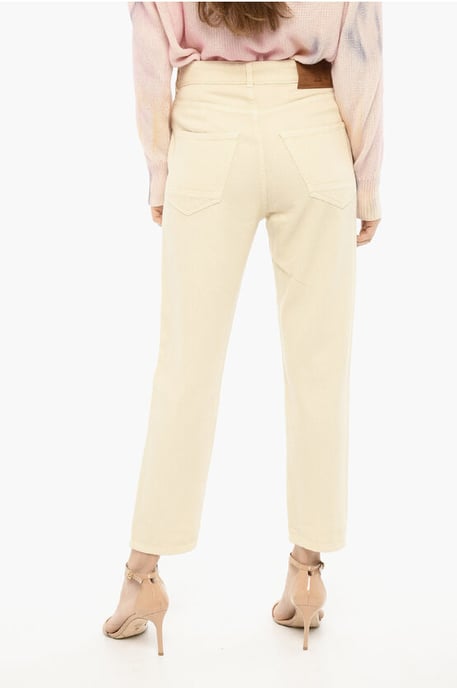 5-ficksbyxor i bomullstwill i beige - Image 2