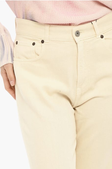 5-ficksbyxor i bomullstwill i beige - Image 3