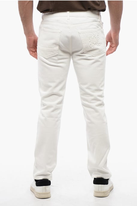 5-ficks slim fit-jeans med bälteshällor, 18 cm i vitt - Image 2