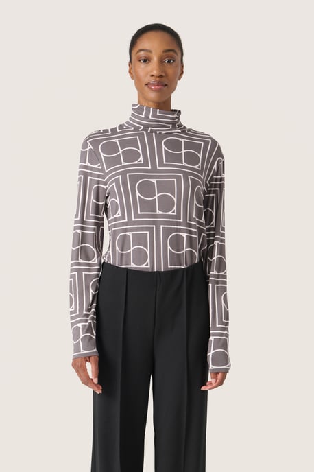 T-shirt met lange mouwen Regular fit dark grey - Image 2
