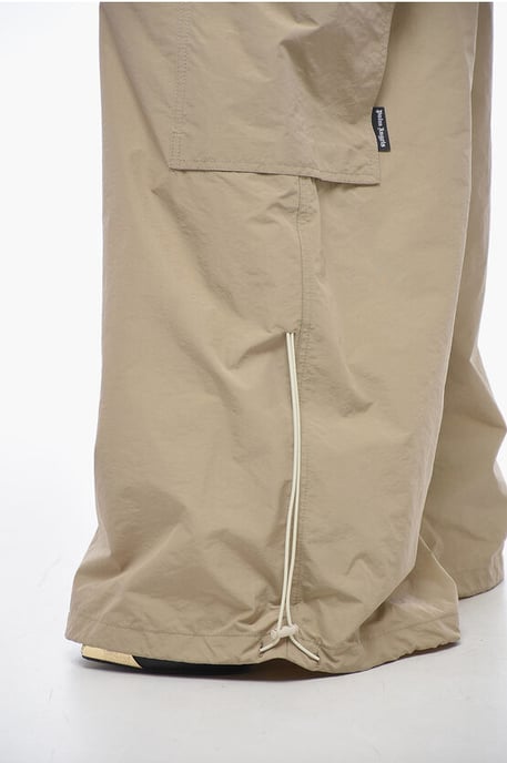 Beige cargobyxor med vida ben och PARACHUTE-krage - Image 3