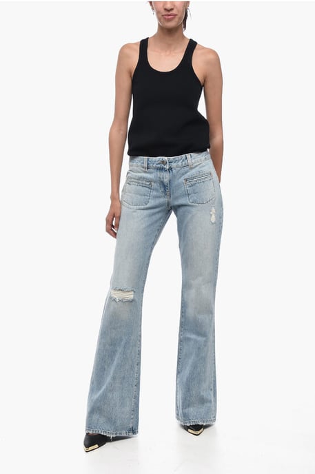 Ljustvättade Bootcut-jeans 29 cm i blått - Image 4