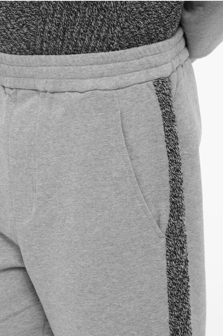 Lös passform med joggingbyxor och ullband på sidan i grått - Image 3