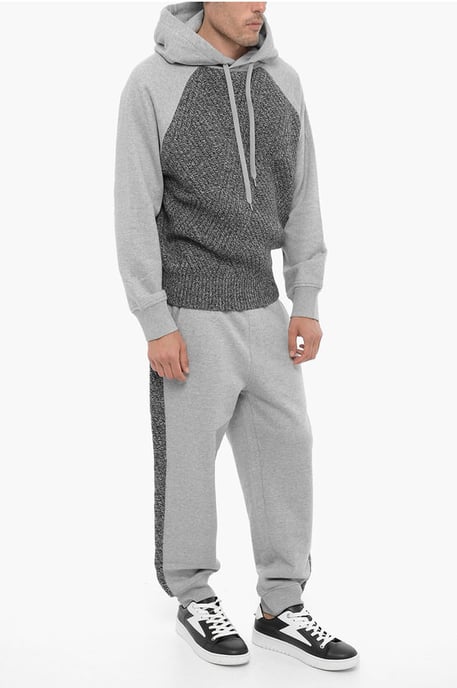 Lös passform med joggingbyxor och ullband på sidan i grått - Image 4