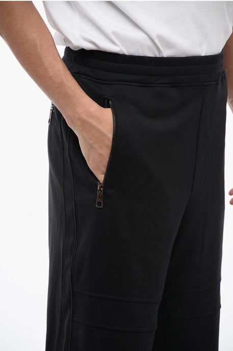 Bomullsblandning MODERNIST Biker Sweatpants med dragkedja i svart - Image 2