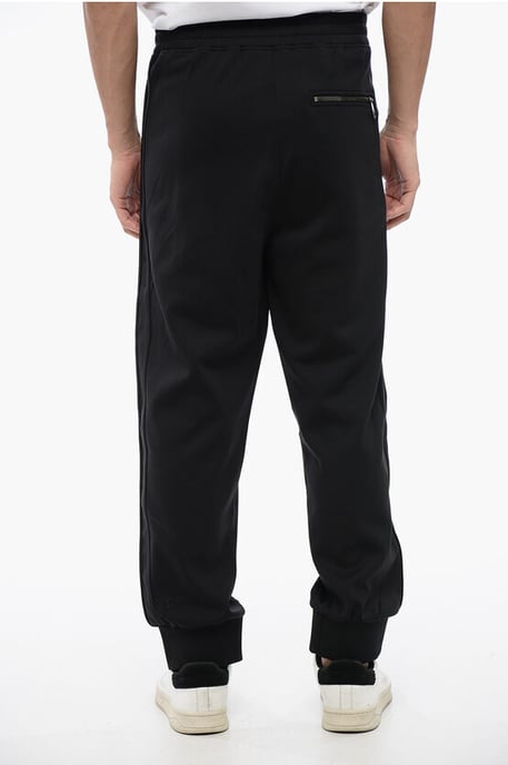 Bomullsblandning MODERNIST Biker Sweatpants med dragkedja i svart - Image 4