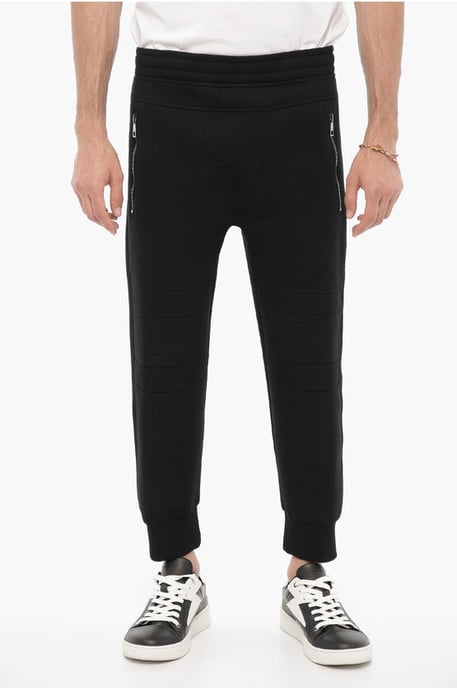 Skinny Fit Joggers With Drawstring Waist in Black - Image 1