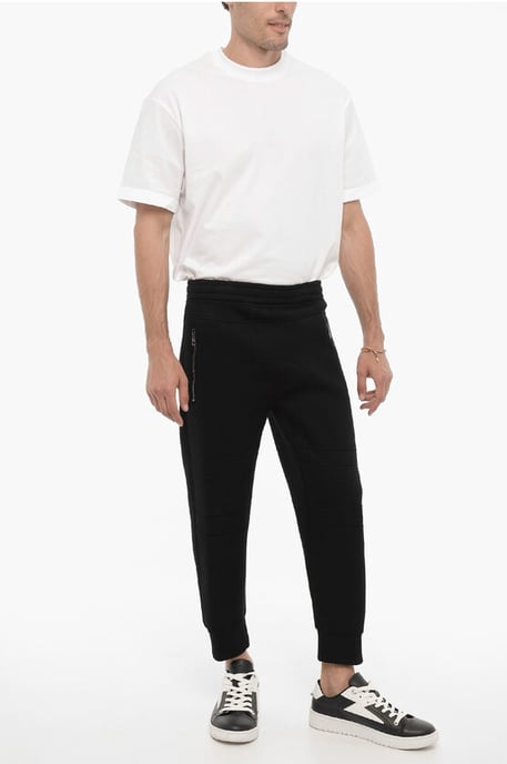Skinny Fit Joggers With Drawstring Waist in Black - Image 4
