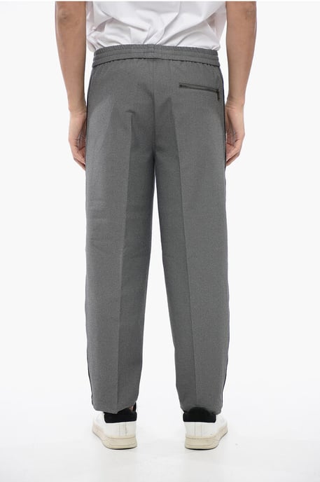 Stretchiga LOUIS-byxor med resår i midjan i grått - Image 2