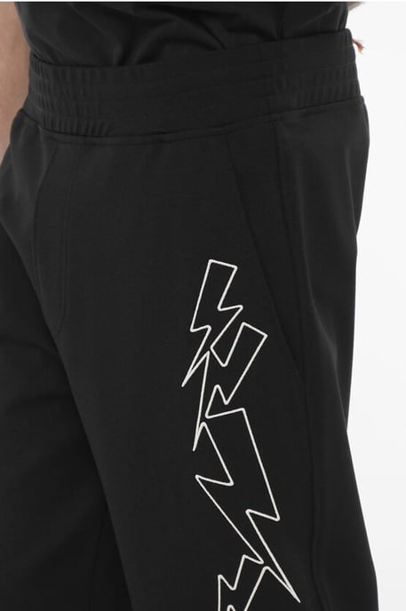 Svarta BOLTS Joggingbyxor med smal passform och kontrasterande broderi - Image 3