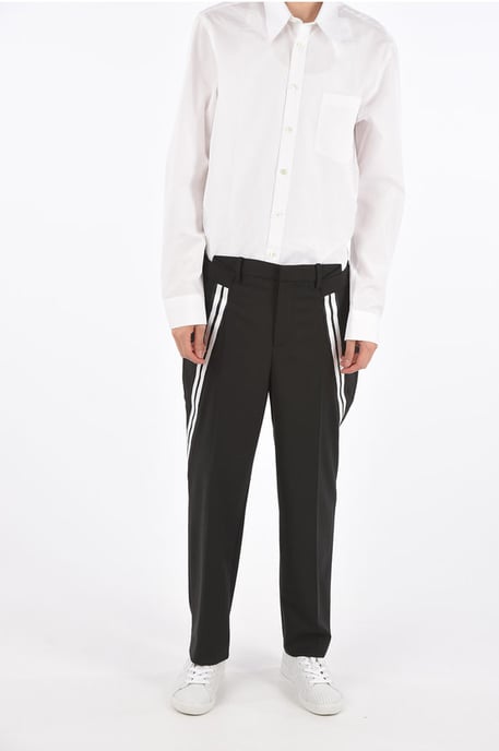 Mid-rise waist slim fit pants in Black - Image 4