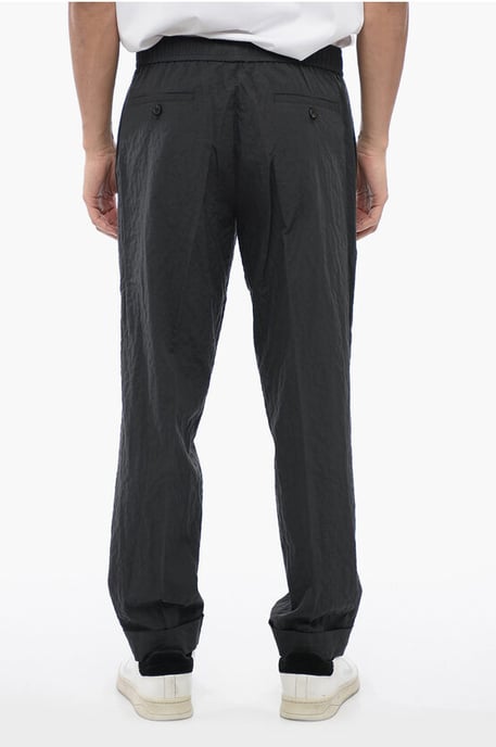 Wrinkled Cotton REM Slim Fit Pants in Gray - Image 2