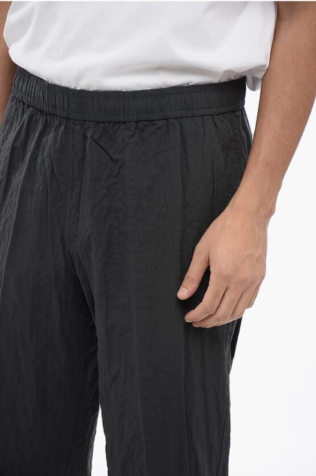 Wrinkled Cotton REM Slim Fit Pants in Gray - Image 3