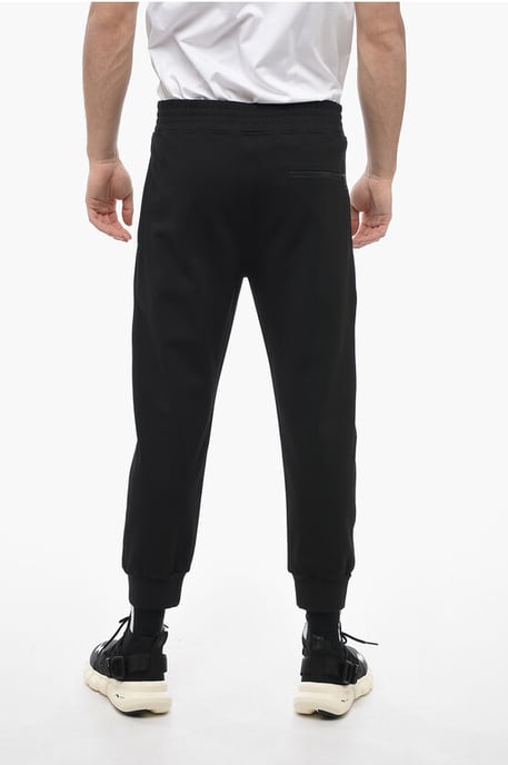 Skinny Fit JUMBLED BOLTS Sweatpants with Embroideries in Black - Image 2