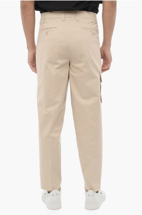 Beige cargobyxor med smal passform och bälteshällor - Image 4