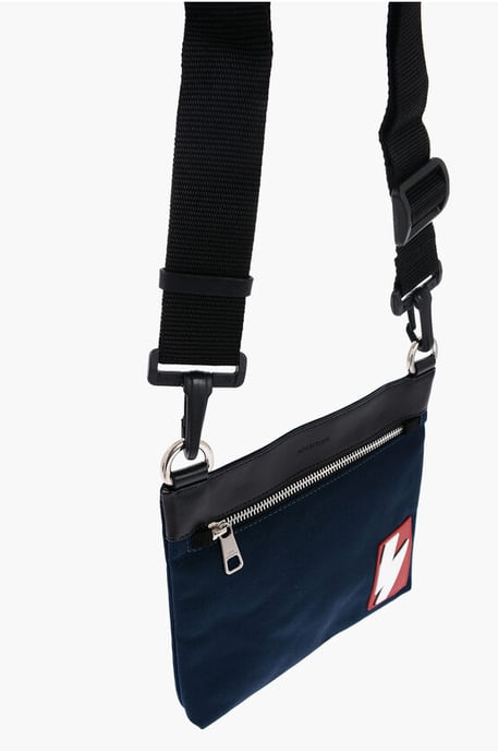 Nylon Sacoche with Removable Shoulder Strap in Blue - Image 3
