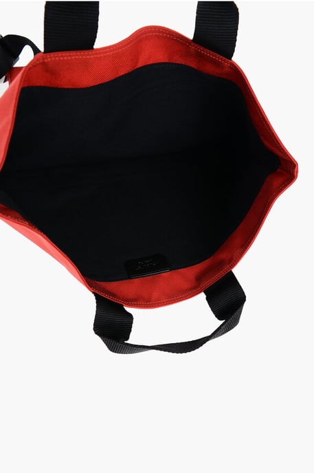 Nylon Maxi Bag with Removable Shoulder Strap in Red - Image 4