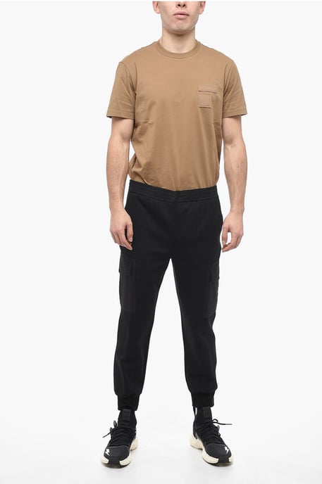 Low-Waist Skinny Fit Cargo Pants with Drawstring at the Wais in Black - Image 4