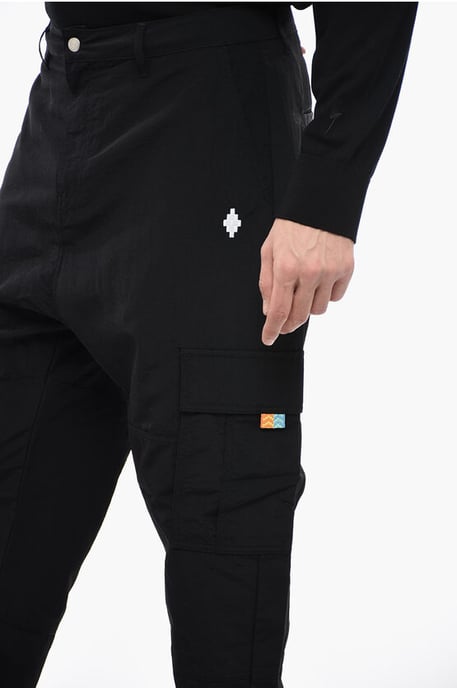 Nylon Cargo Pants in Black - Image 2