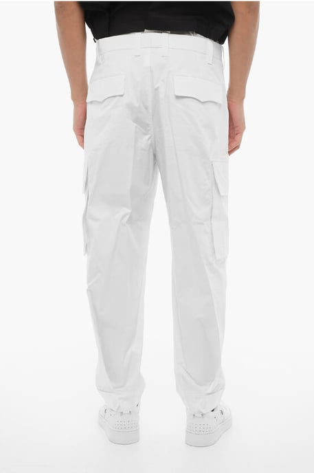 Loose Fit FIREMAN Cargo Pants in White - Image 2