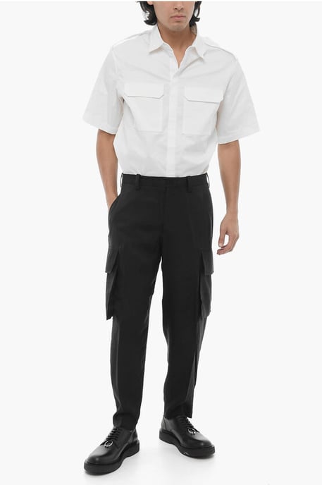 Loose Fit FIREMAN Cargo Pants in Black - Image 3