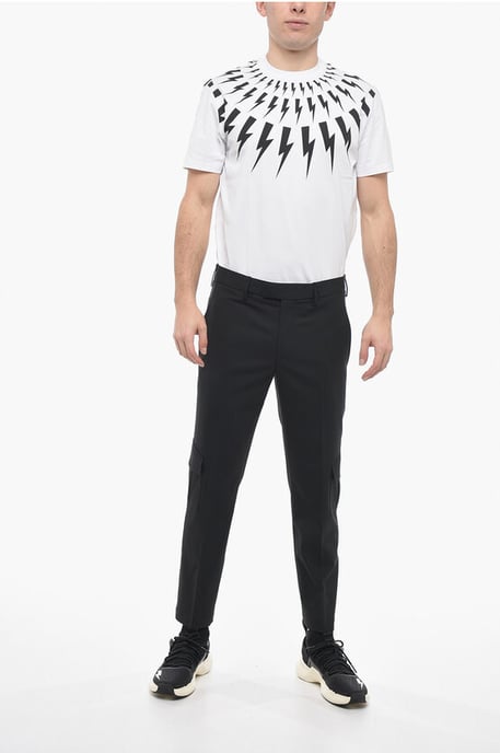 Skinny Fit NATE Cargo Pants in Black - Image 4