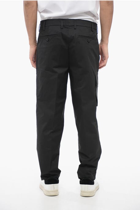 Cotton Blend NATE Cargo Pants in Black - Image 2