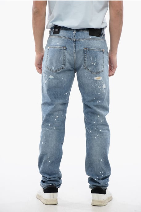 Distressed Effect SID Regular Fit Jeans 18 cm in Blue - Image 2