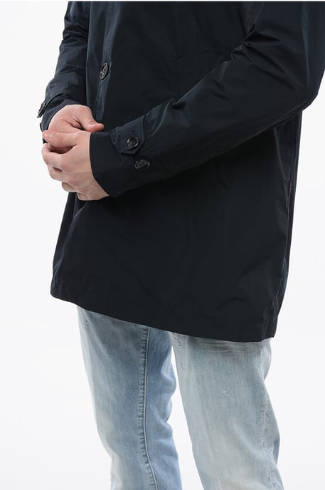 Buttoned CITY Coat in Blue - Image 3
