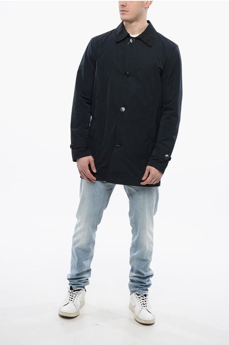 Buttoned CITY Coat in Blue - Image 4