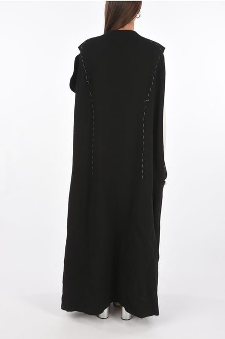 MM0 virgin wool double brested coat in Black - Image 2