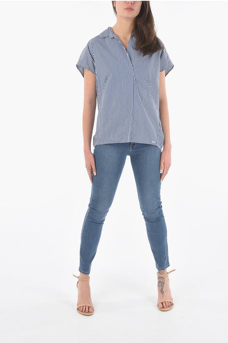 Striped Bluse in Blue - Image 4