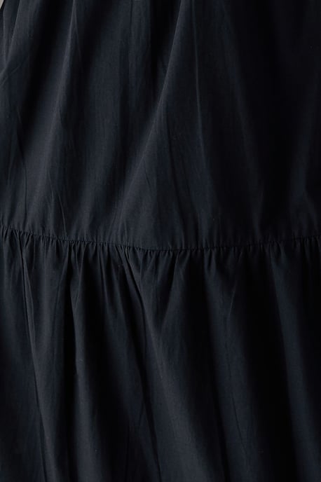 Poplin Whipstitch Trim Midi Smock Dress - Image 5