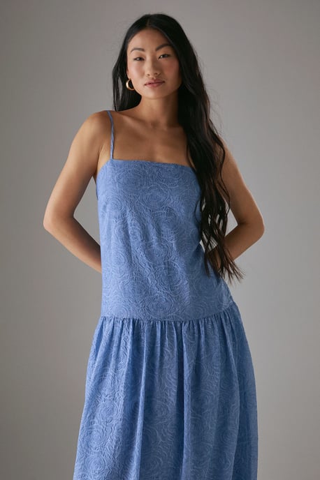 Petite Rose Organza Strappy Tier Maxi Dress - Image 2