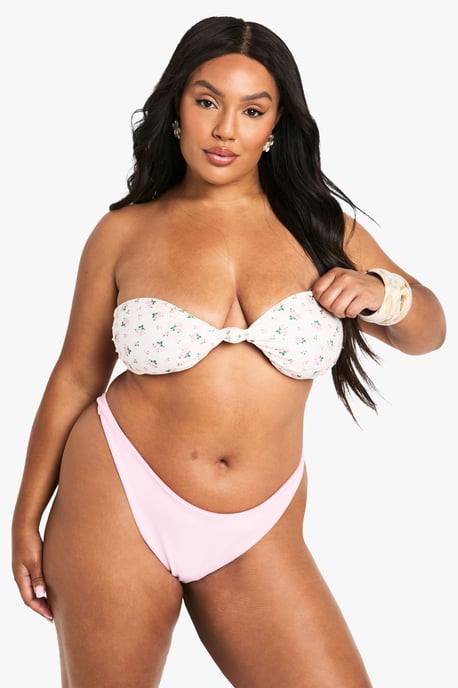 Plus Swimwear Essentials Thong Bikini Bottoms - Image 1