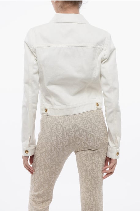 Denim Utility Jacket in White - Image 2