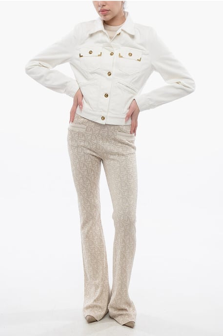 Denim Utility Jacket in White - Image 4