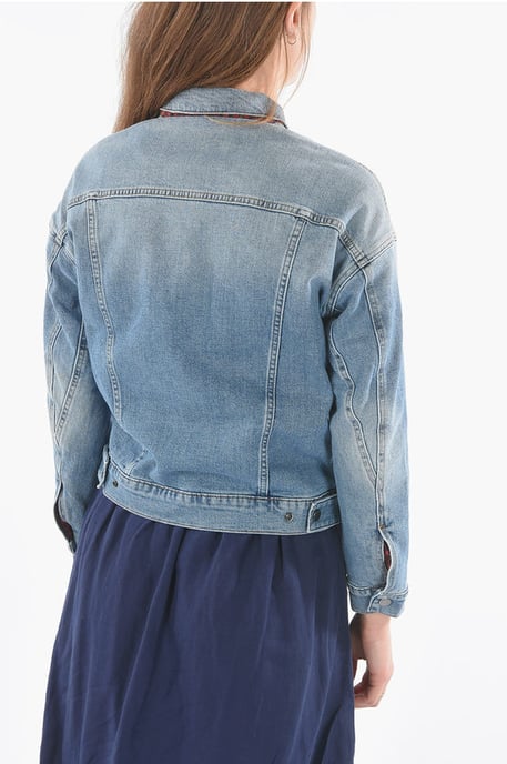 Denim AMERICAN Jacket with Silver Buttons in Blue - Image 2