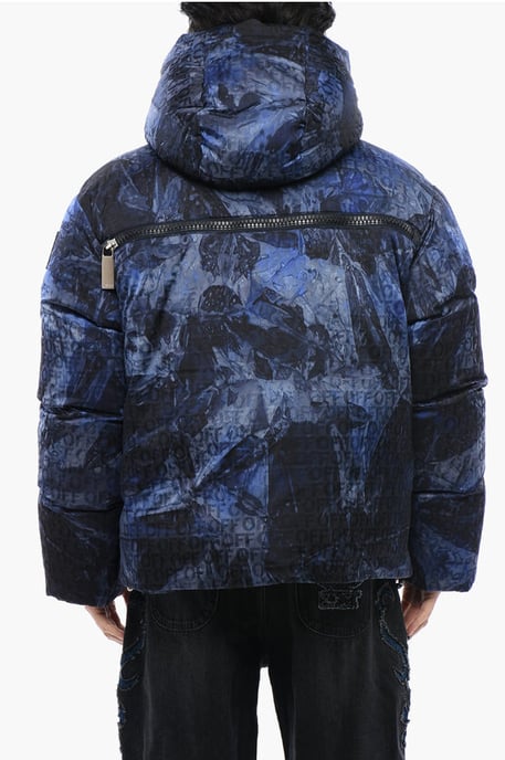 Monogram Patterned SIERRA LEONE Puffer Jacket in Blue - Image 2
