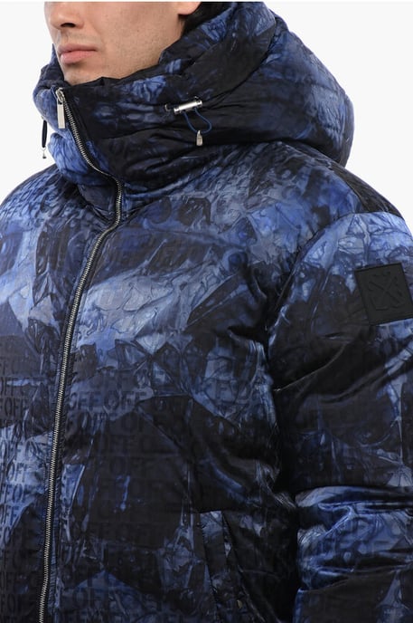 Monogram Patterned SIERRA LEONE Puffer Jacket in Blue - Image 3