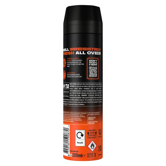 Lynx Sunset Fresh Men's Deodorant Body Spray, 200ml, 6 Pack - Image 4