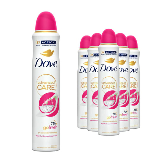 Dove Anti-Perspirant Deodorant Go Fresh with 72Hrs Protection 200ml, 6 Pack - Image 1