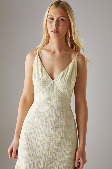 Check Organza High Apex Strappy Midi Dress - Image 4