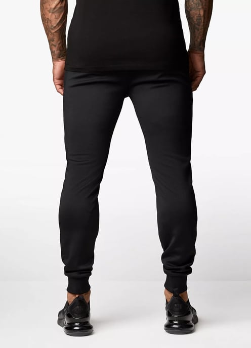 Gym King Mens Black Gold Poly Reflective Tracksuit - Image 5