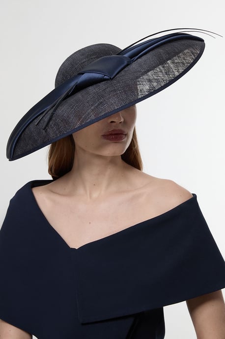 Quill Detailed Asymmetrical Fascinator - Image 1