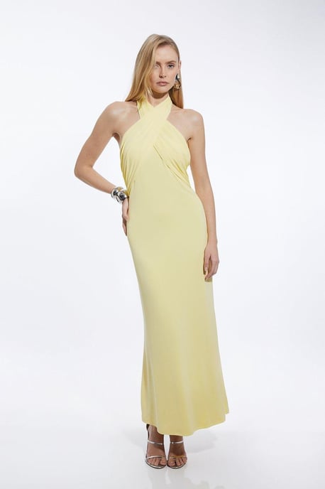 Drapey Crepe Jersey Maxi Dress - Image 1