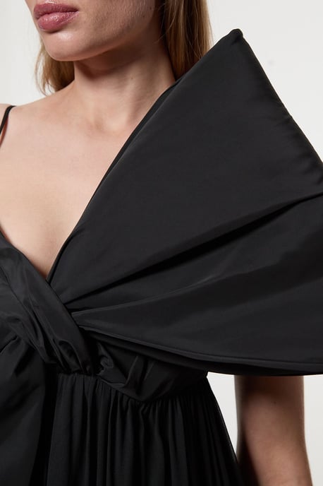 Tall Taffeta Bow Detail Woven Maxi Dress - Image 5