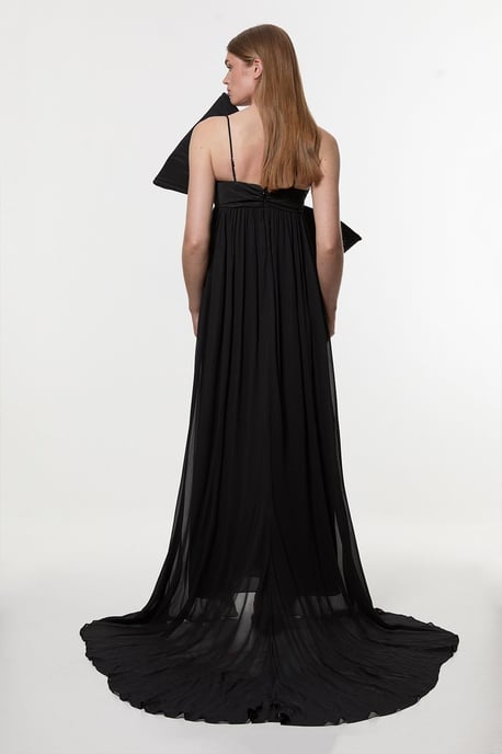 Tall Taffeta Bow Detail Woven Maxi Dress - Image 6